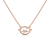 925 Sterling Silver Rose Gold Plated Solitaire Necklace with Cubic Zirconia