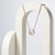 925 Sterling Silver Rose Gold Plated Solitaire Necklace with Cubic Zirconia