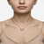 925 Sterling Silver Rose Gold Plated Solitaire Necklace with Cubic Zirconia