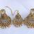 gold stone and pearl embellished earrings with maang tikka for women (rf18 7c 3)