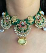 The regal peacock kundan necklace set