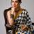 Checked print satin reagular saree