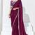 Maroon embroidery heavy shimmer fancy saree with blouse piece
