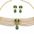 The emerald lotus kundan necklace & earring set