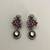 The ruby bloom diamond earrings