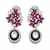 The ruby bloom diamond earrings