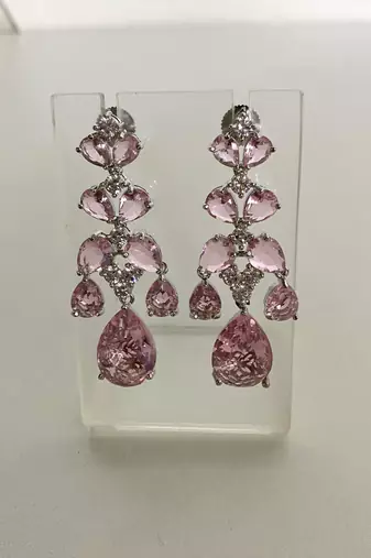 Gala pink diamond earrings