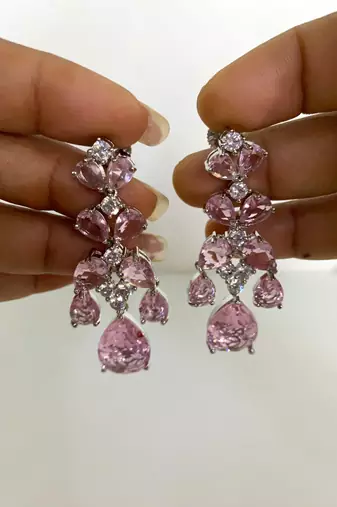 Gala pink diamond earrings