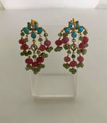 The azure bloom kundan earrings