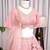 Designer Baby pink Tabby Silk Lehenga Choli with Sequin, Zari & Hand-Painted Embroidery and Net Dupatta