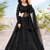 Designer Black Sequins Embroidered Net Lehenga Choli with Soft Net Dupatta