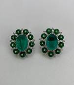Emerald garden diamond earrings