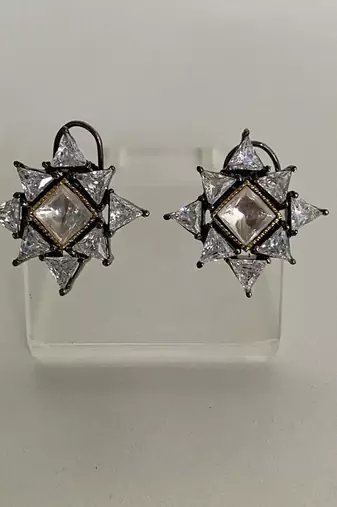 Celestial starburst diamond earrings