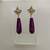 Amethyst kundan drop earrings