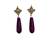 Amethyst kundan drop earrings