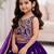 Kids blue lehenga choli with dupata  embroidery work