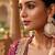   Fashionable Pearl purple Colour Chandabali Earrings