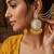   Fashionable Pearl yellow Colour Chandabali Earrings