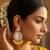   Fashionable Pearl yellow Colour Chandabali Earrings