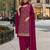 Maroon fox georgette semi stitched suit with embroidery & coding work
