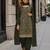 Mehendi fox georgette semi stitched suit with embroidery & coding work