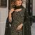 Mehendi fox georgette semi stitched suit with embroidery & coding work