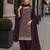Purple fox georgette semi stitched suit with embroidery & coding work