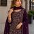 Purple fox georgette semi stitched suit with embroidery & coding work