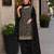 Black fox georgette semi stitched suit with embroidery & coding work