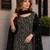 Black fox georgette semi stitched suit with embroidery & coding work