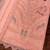 Peach chiffon semi stitched suit with embroidery thread & khatli work