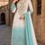 Blue&white chiffon semi stitched suit with embroidery & sequence work