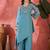 floral yoke design sequence asymmetric kurta & palazzo set