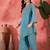 floral yoke design sequence asymmetric kurta & palazzo set