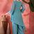 floral yoke design sequence asymmetric kurta & palazzo set