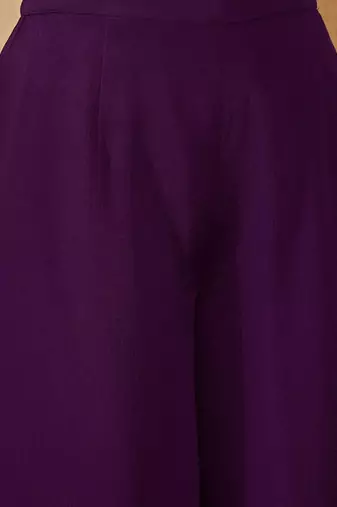 embroidered v-neck kurta & palazzos
