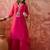 embroidered v-neck kurta & palazzos kurta set