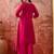 embroidered v-neck kurta & palazzos kurta set