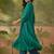 v-neck kurta & trousers kurta set