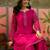 embroidered v-neck kurta & palazzos