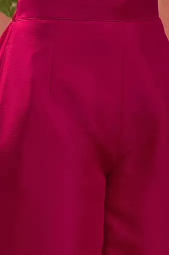 embroidered v-neck kurta & palazzos