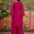 embroidered v-neck kurta & palazzos