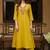 yoke design v-neck kurta & palazzos