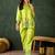 green floral embroidered v-neck kurta with trousers