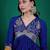 floral embroidered sequinned v-neck empire a-line kurta with trousers