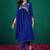 floral embroidered sequinned v-neck empire a-line kurta with trousers
