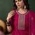 embroidered a-line kurta set with afghani pant & dupatta