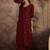 embroidered sequence kurta & palazzos with dupatta set