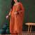 floral embroidered zari straight kurta & trouser with dupatta