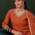 floral embroidered zari straight kurta & trouser with dupatta